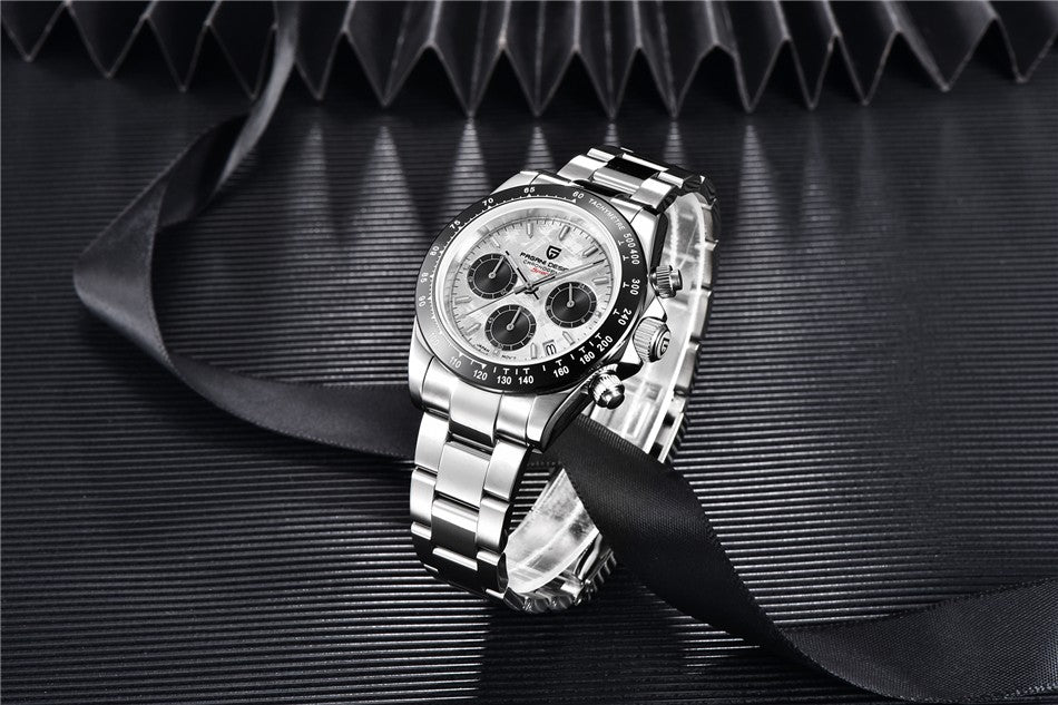 40mm New V2 PAGANI DESIGN Men's Quartz Watches Sapphire Retro Chronograph Stainless Steel Waterproof Watch Men Relogio Masculino