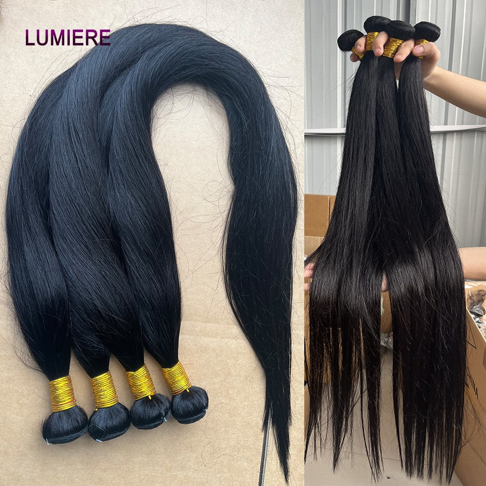 8-40" Bone Straight Human Hair Bundles 1/3/4 PCS Brazilian Hair Weave Raw Human Hair Bundles Deal Virgin Hair Extensions Lumiere