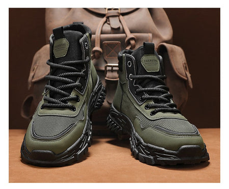 Men's work boots winter lace-up men's shoes warm safety platform size 44 Promotion designer anti-slip fashion