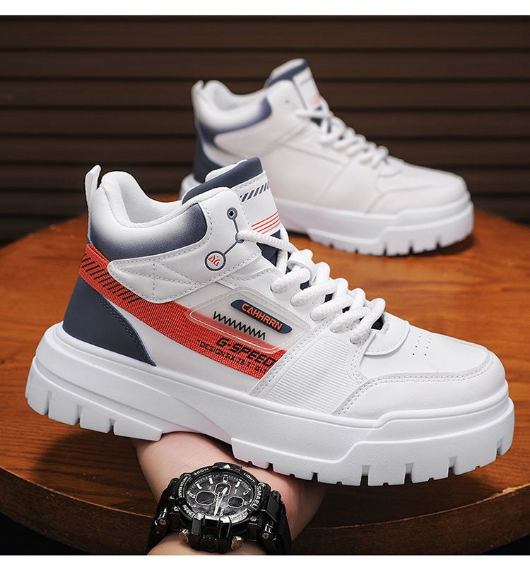 Men's autumn casual high-top sneakers, men's walking sneakers, outdoor sneakers, men's sports shoes, soft-soled walking shoes