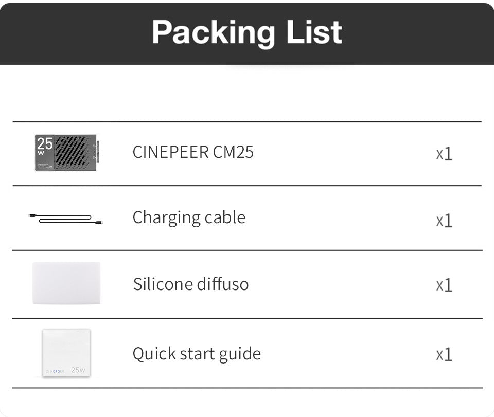 ZHIYUN Official CINEPEER CM25 25W Led Lights Bi Color Handheld Pocket Video Light Photo Lamp Fill Light Photography Lighting