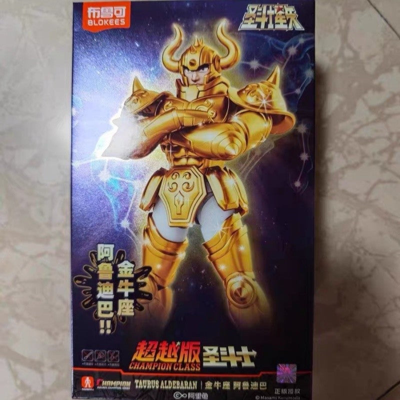 New Genuine BLOKEES Gold Saint Seiya Sagittarius Seiya Pegasus Aiolos Tenma Pegasus Action Figure Toy Assembly Figure Toy Gift
