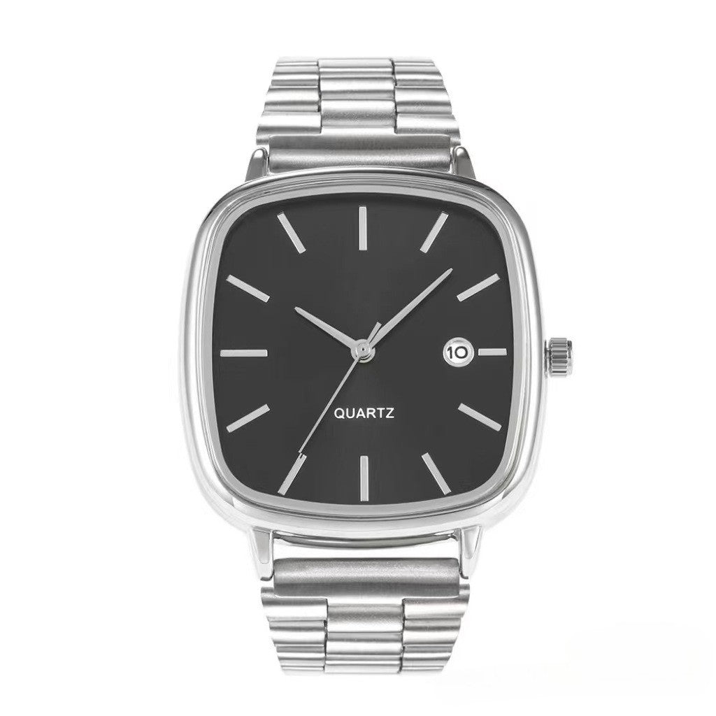 Luxury Square Quartz Watch for Men Casual Student Fashion Simple Design Versatile Stylish Calendar Watches Male Female