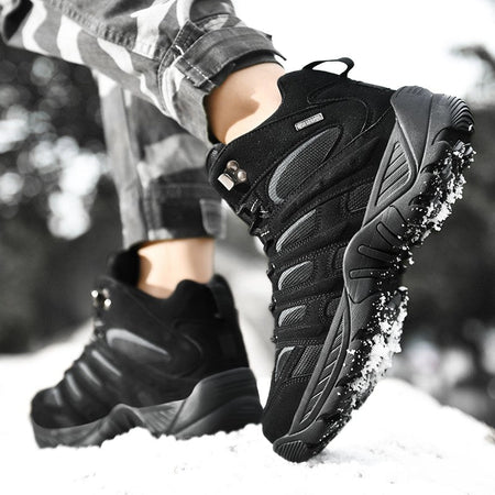 New Men High Quality Leather Boots Fishing Hunting Sneakers Desert Combat Men's Boots Outdoor Hiking Shoes Ankle Boots Work Safe