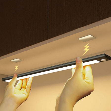 LED Cabinet Light Type C Rechargeable Motion Sensor Night Lights for Kitchen Wardrobe Cabinet Lighting 10cm/20cm/30cm/40cm/50cm