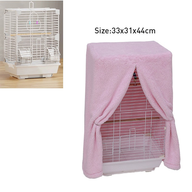 Winter Warm Bird Cage Cover Breathable Splashproof Large Bird Cage Cover Parrot Cage Shading Protective Products Bird Supplies