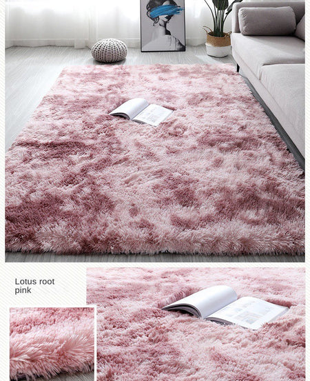 VIKAMA Ultra Soft Shaggy Round Rug Pad Fluffy White Carpet Living Room Home Decor Bedroom Kids Room Salon Thick Pile Carpet