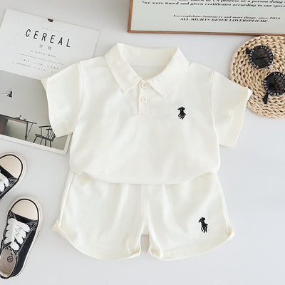 New Summer Children Boys Clothing Kids Cotton Polo T-Shirt Shorts 2Pcs/Set Toddler Casual Sport Suits Baby Clothes Tracksuits