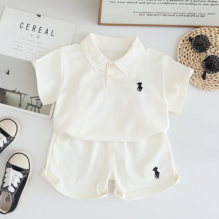 New Summer Children Boys Clothing Kids Cotton Polo T-Shirt Shorts 2Pcs/Set Toddler Casual Sport Suits Baby Clothes Tracksuits