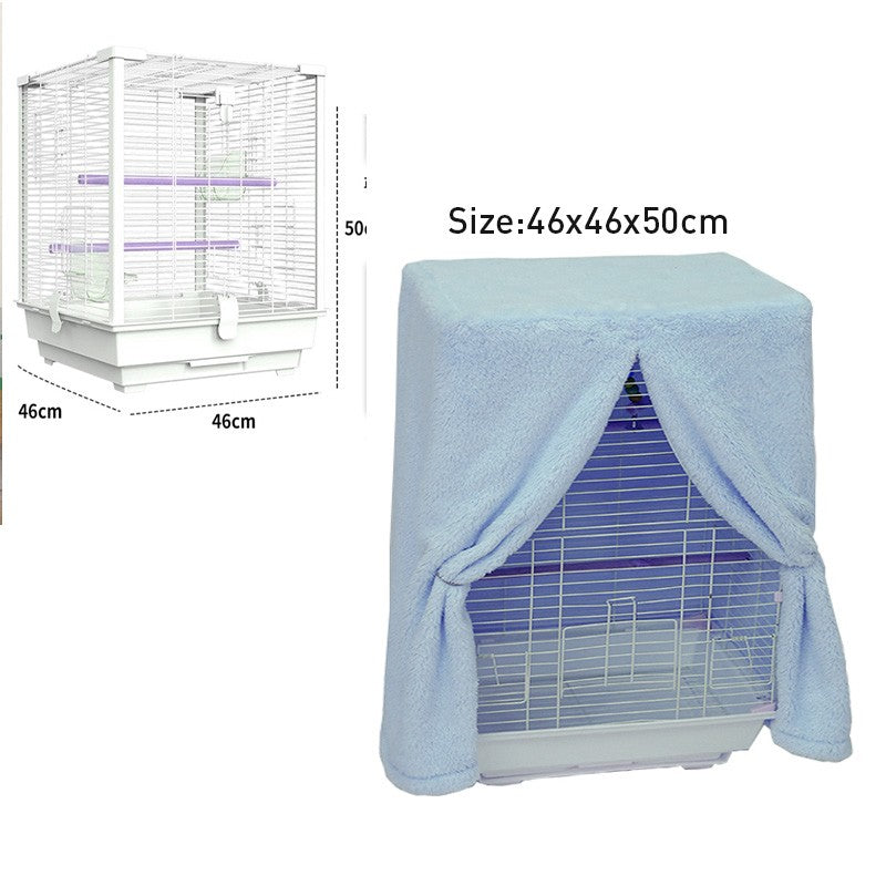 Winter Warm Bird Cage Cover Breathable Splashproof Large Bird Cage Cover Parrot Cage Shading Protective Products Bird Supplies