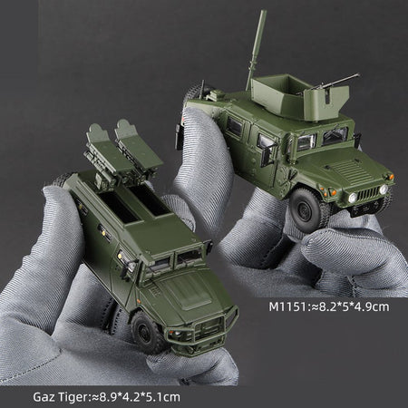 Massdi 1:64 Tiger Gaz Armored Vehicle Car Model M1151 Off-Road Antitank Alloy Miniature Diecast Vehicles Toy Collection