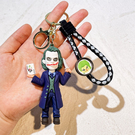 Anime Harley Quinn cartoon Marvel Batman Joker image doll bag keychain cute pendant Wonder Woman car accessories keychain