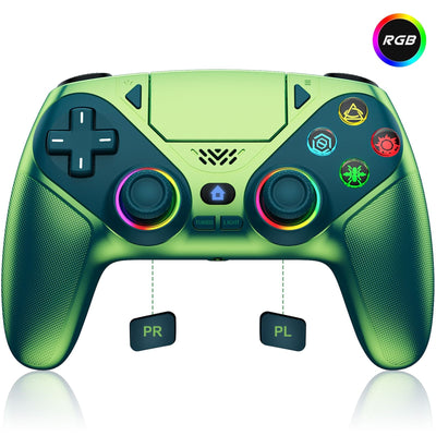 Controller for Playstation 5/PS5/PS5 Pro/Slim/PC,Wireless Gamepads RGB Joystick Turbo/Marco Program Dual Vibrate Game Controle