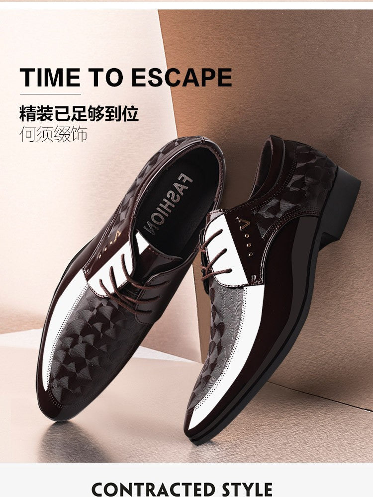 Oxfords Leather Men's Shoes Casual Dress Men Lace Up Breathable Formal Office for Man Big Size 38-48 Flats 2024