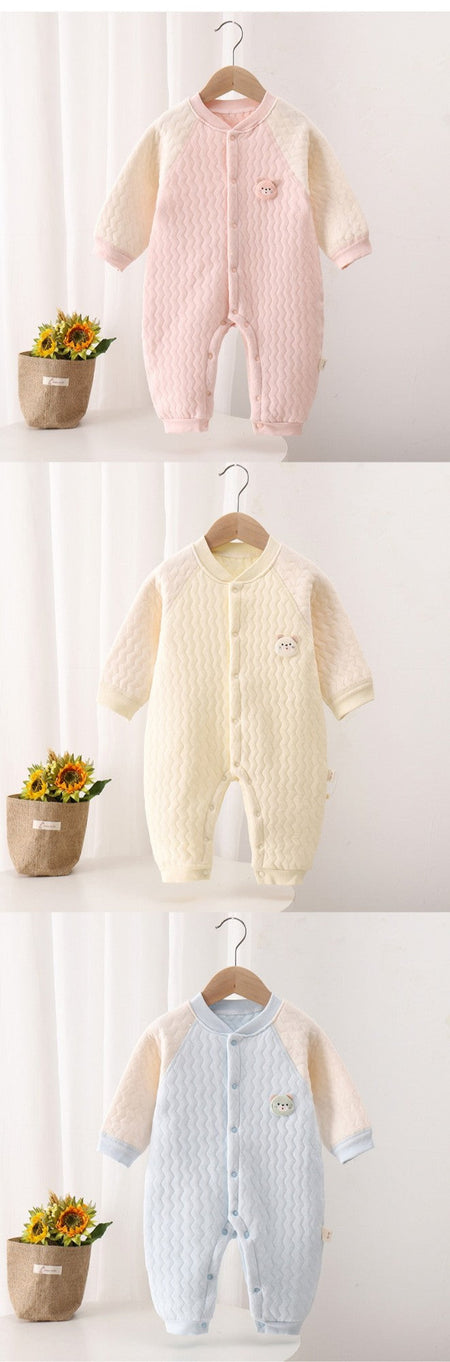 Autumn and Winter 0-18Months Baby Rompers Winter Newborn Girls Boys 100%Cotton Clothes of Long Seeve Infant Clothing Pajamas