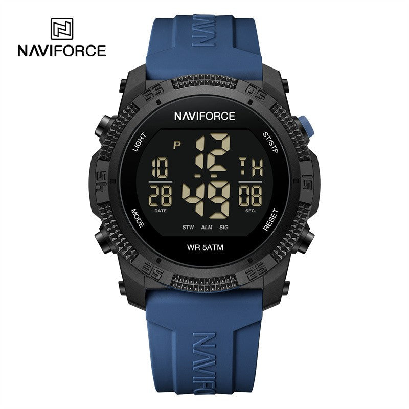 NAVIFORCE Brand Original Men Fashion Watch Water Resistant Personality Wristwatches Luxury Silicone Strap Electronic Clock 2024