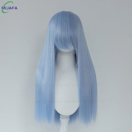 Very High Quality 400g 48 Colors 24Inch 60cm Long Straight Cosplay Wig With Bangs Heat Resistant Hair Anime Wigs + Wig Cap