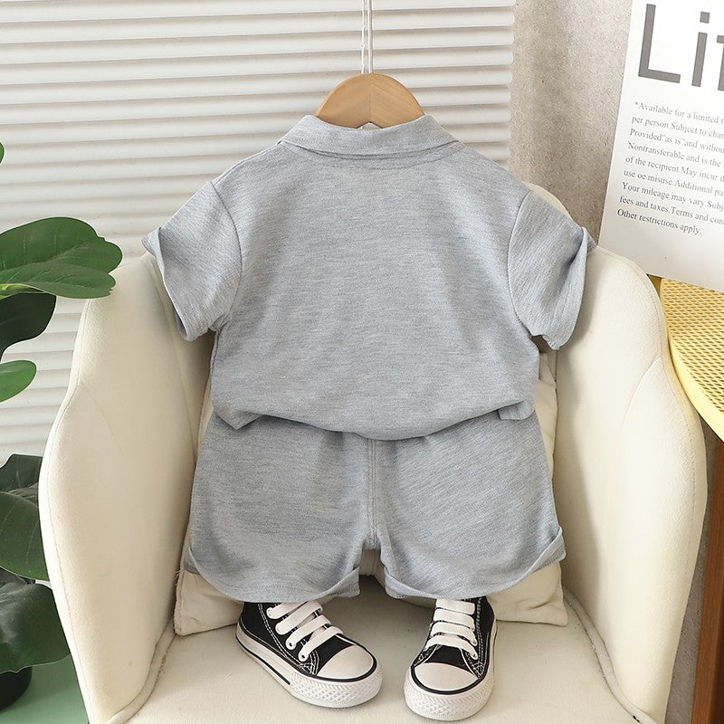 New Summer Children Boys Clothing Kids Cotton Polo T-Shirt Shorts 2Pcs/Set Toddler Casual Sport Suits Baby Clothes Tracksuits