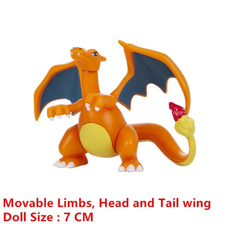 Pokemon Anime Figure Pikachu Charizard Mewtwo Flying Dragon Pocket Monster Collection Figure Action Toys Model Kids Birthday Gif