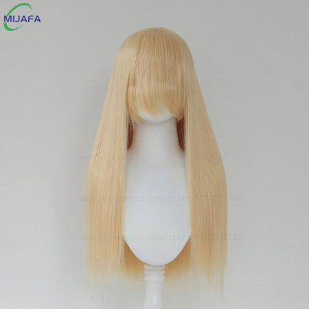 Very High Quality 400g 48 Colors 24Inch 60cm Long Straight Cosplay Wig With Bangs Heat Resistant Hair Anime Wigs + Wig Cap
