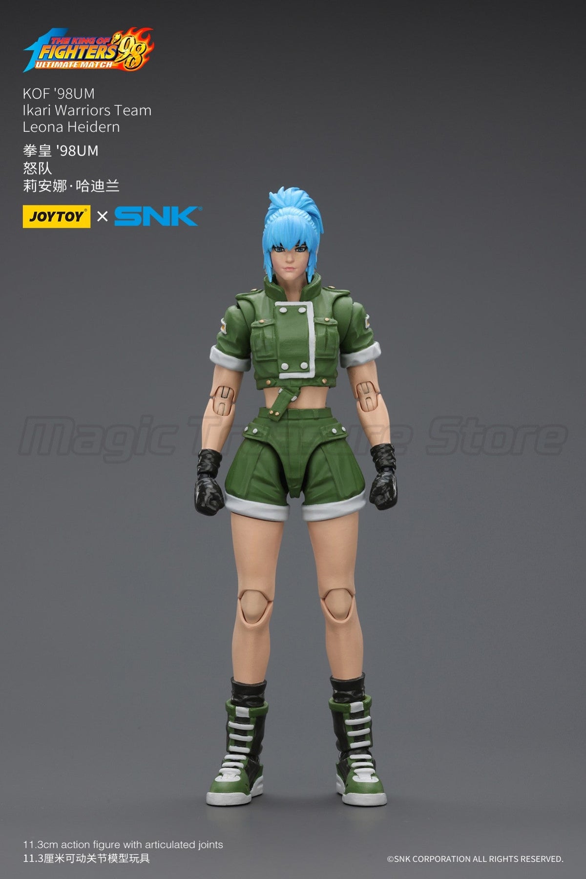 ?MT?JOYTOY 1/18 Action Figure SNK KOF'98UM Ikari Warriors Team Ralf Jones Clark Still Leona Heidern Toy Model Gift