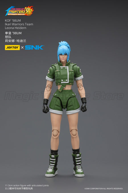 ?MT?JOYTOY 1/18 Action Figure SNK KOF'98UM Ikari Warriors Team Ralf Jones Clark Still Leona Heidern Toy Model Gift