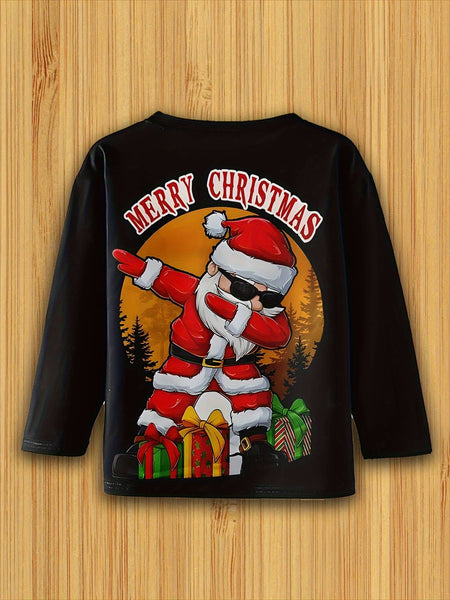 Children's Clothing Boys Tshirt Long Sleeve Creative 3D Christmas Print Kids Spring Fall Clothes Casual O-Neck Girl Clothes Tops