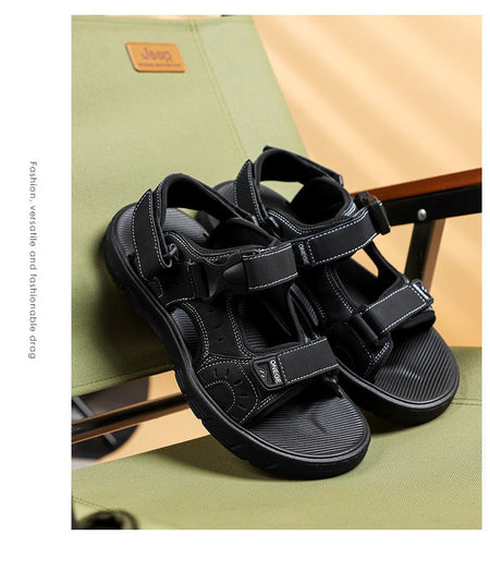A Pair of Men's Sandals, Summer New Trendy Sports Outer Wear, Non-Slip, Wear-Resistant, Soft-Soled Driving Slippers, Beach Shoes for Men