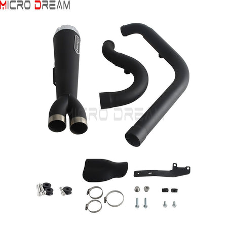 2-in-1 Stainless Steel Motorcycle Exhaust Muffler 1 3/4" to 2" Exhaust Pipes For Harley Low Rider ST Fat Bob FXFB FXFBS 2018-Up
