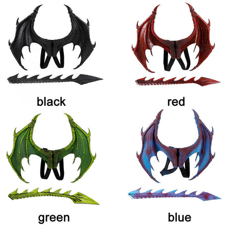 Animal Cospty Dragon Costume Purim Christmas Gift Carnival Party Cosplay Set Wing and Tail faucet Costume
