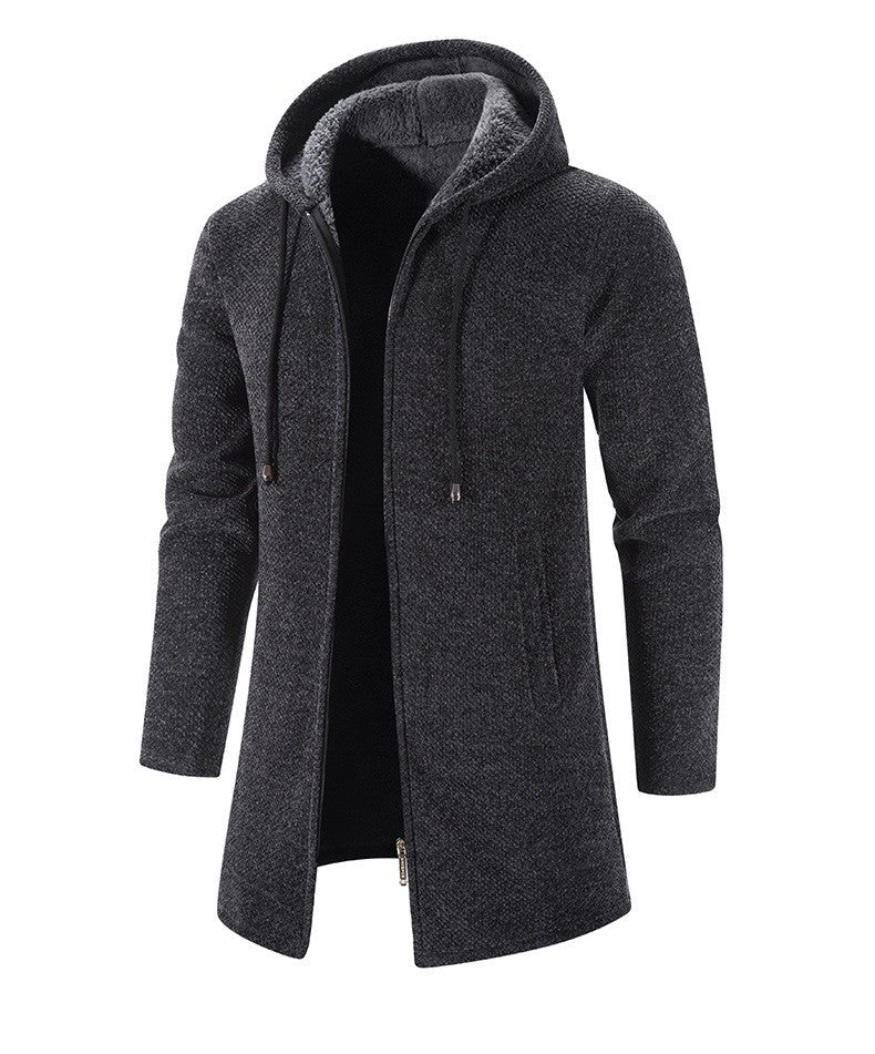 2025 New Autumn Men's Long Sleeve Sweatshirts for Men with Zipper Hooded Mens Oversize Winter Top Jacket Coat Warm Streetwear