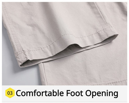 Casual Pants Men's Spring Autumn Cotton Cargo Trousers Plus Size Large Sports Pants Loose Straight Man Elastic Waist Pants
