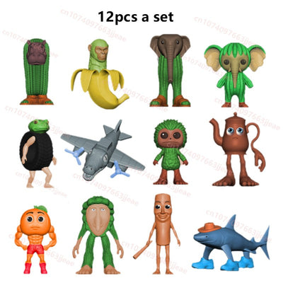 Italian Brainrot Tung Sahur Figure Toy Tralalero Tralala Figures Bombardino Crocodilo Shimpanzini Bananini Model Decor Doll Gift