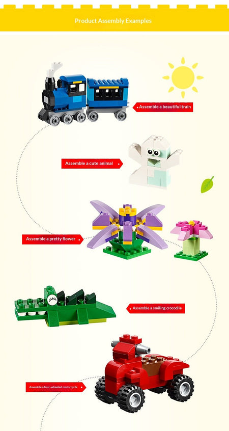 LEGO Classic Creative Series 10696 Classic Creative Medium Block Box 10714 Blue Bottom Assembled Toy Gift