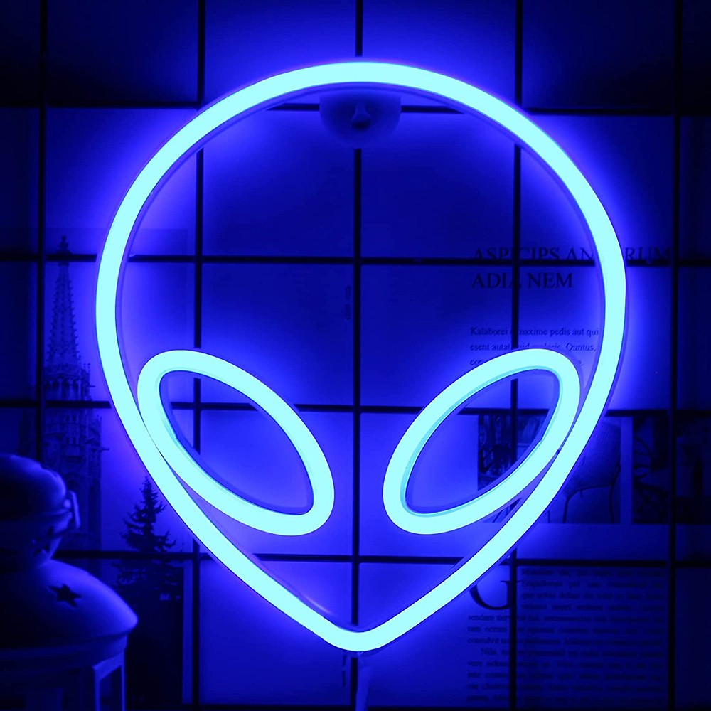 USB/Battery LED Neon Lights Sign for Wall Art Decor Heart Gaming Bar Bedroom Decoration Hanging Neon Sign Party Alien Night Lamp