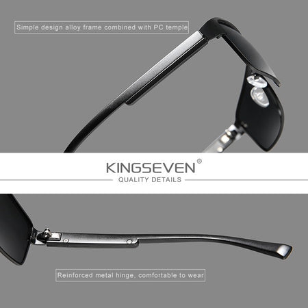 KINGSEVEN New Photochromic Sunglasses Men Chameleon Polarized Pilot Sun Glasses Driving Square Eyewear Men's Sun Glasses Male
