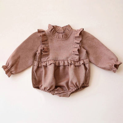 Vintage Floral Baby Girl Romper Spring Baby Girl Clothes For Wedding Party