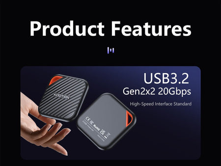 KOOTION X6Max Portable SSD 1TB 512GB USB-C PSSD USB 3.2 External SSD Gen 2x2 Portable Solid State Drive for iPhone15 16 PC Mac