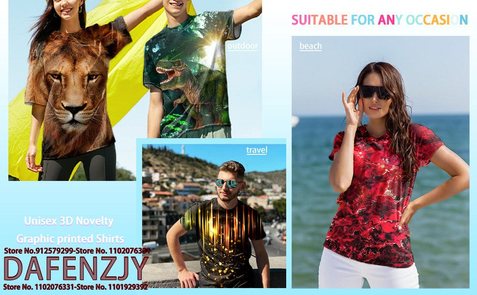 New Fashion Summer Cool 3d Suit Tuxedo Pattern Print Tshirt Men and Women Wear Casual Short-sleeved T-shirt