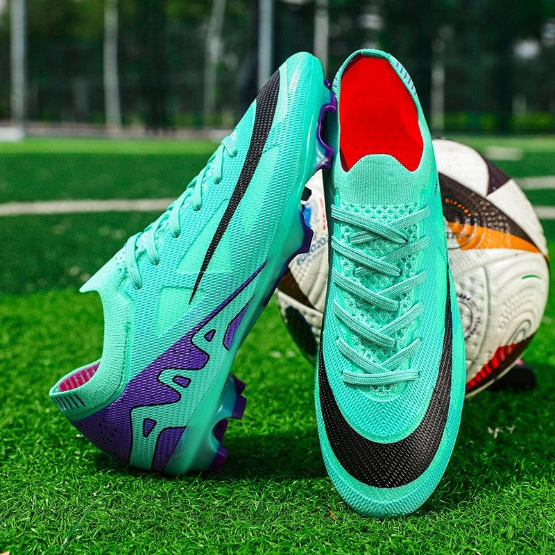 New Men Football Boots Long Spikes Ultralight Grass Cleats Match Indoor Breathable Soccer Shoes Sneakers Training Drop Shipping
