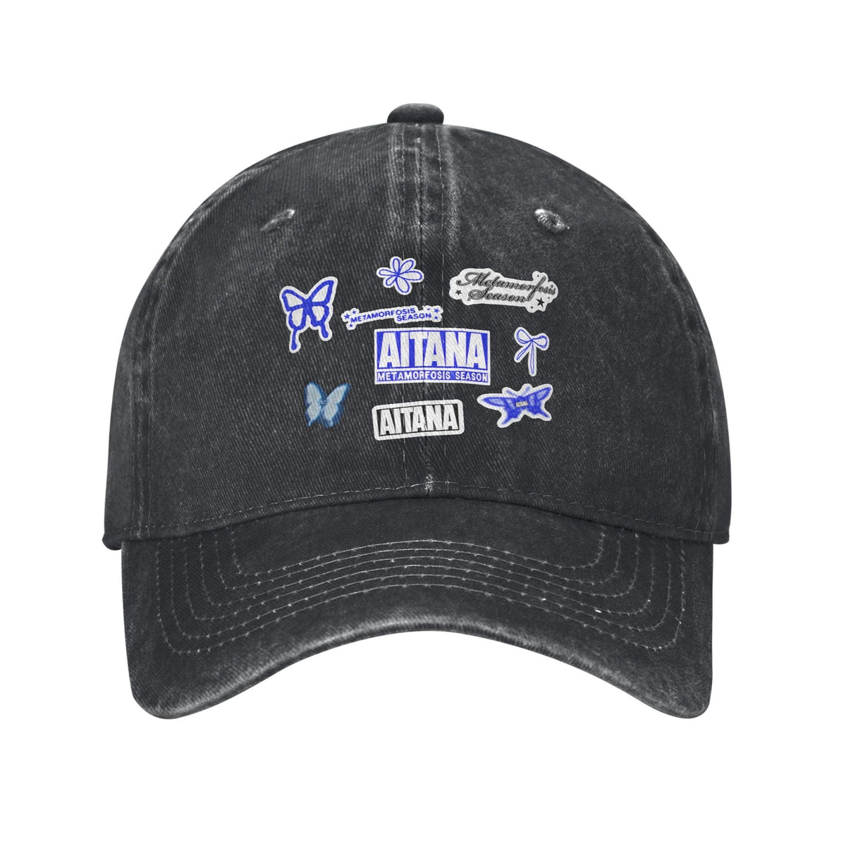 Summer Butterfly Aitana Baseball Cap Sun  Dropshipping Design Washed Hip Hop Hats Men Adult Vintage Kpop Rock Baseball Caps