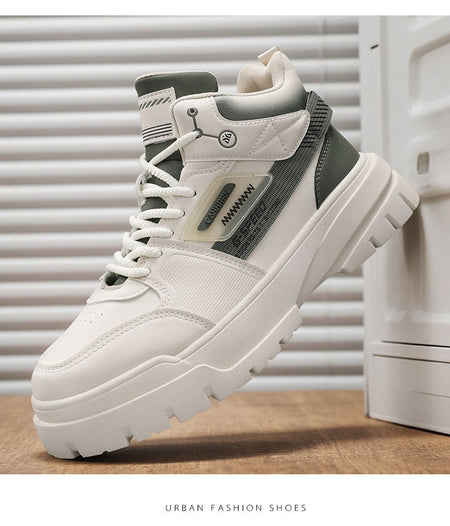 Men's autumn casual high-top sneakers, men's walking sneakers, outdoor sneakers, men's sports shoes, soft-soled walking shoes