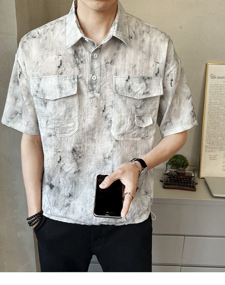2025 High-end New Short-sleeved Men's Shirt Summer Fashion Trendy Brand Half-sleeved Thin Loose Casual Trend