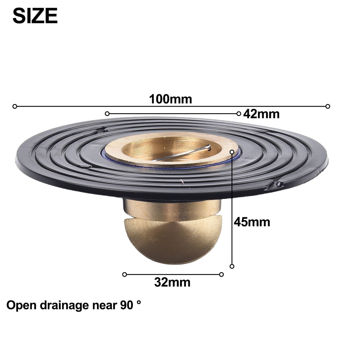 Brass Floor Drain Core Fast Drainage Insect Proof Drain Sink Shower Plug Backflow Preventer Valve Bathroom Accessories