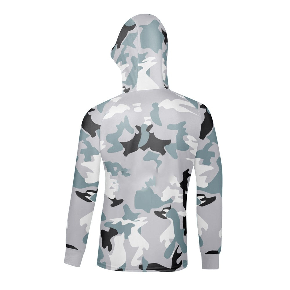 Hooded Fishing Jerseys Quick Drying Sun Protection Fishing Shirts Breathable Men Long Sleeve Fishing Clothing