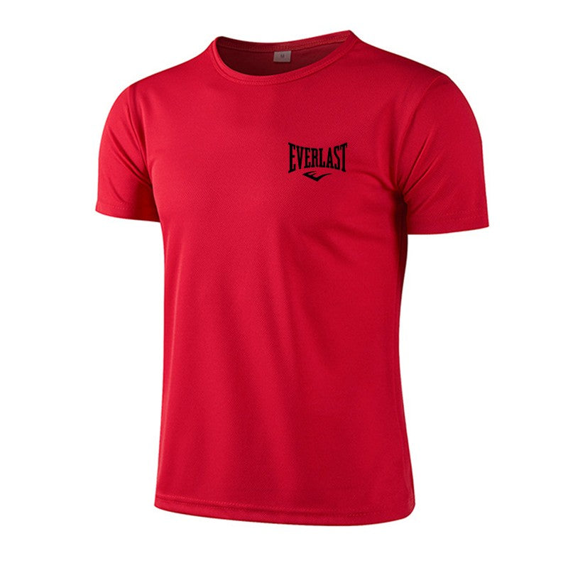 2025 Men's Summer Exercise Trainning Boxing T-shirts High Grade Breathable Quick Dry Short Sleeved Top Marathon Gym Fitness Tees
