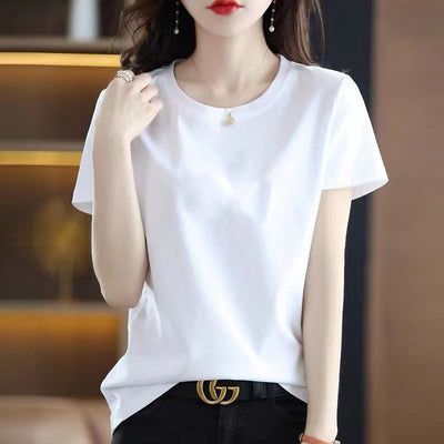 Pure Cotton Casual Trousers Pear ape Body Workwear Pants High Waist Straight Leg Loose Fit Breathable Comfortable Nine Points