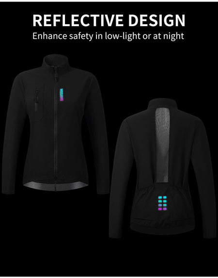 WOSAWE Women's Cycling Jacket Windbreaker Windproof Bike Vest Running Riding MTB Road Bike Tops