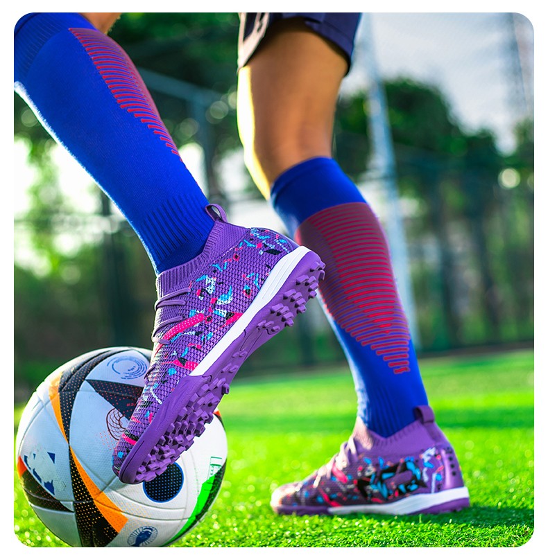 Mens Football Field Boots Ultralight Turf Indoor Society Training Soccer Shoes Cleats for Kids Sneakers TF/FG Football Shoes