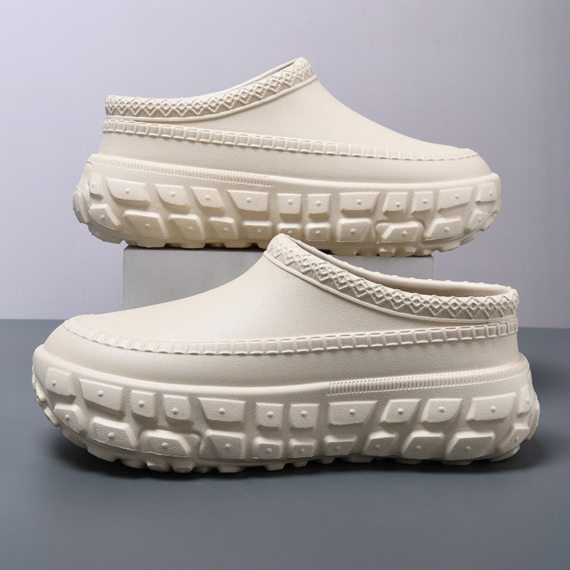 2025 New Men's Waterproof Non-slip Chef Shoes Lightweight Non-slip Wear-resistant Braid Toe Sandals Nurse Shoes